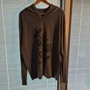 Gray Hooded Rise And Grind Long Sleeve Shirt XXL